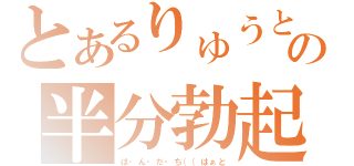 とあるりゅうとの半分勃起（は・ん・だ・ち（（はぁと）