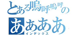 とある嗚呼嗚呼ああああああああああああああああああああのああああああああああああああああああああああああああああああああああああああああああああああああああああああああああああああああああああああああああ（インデックス）