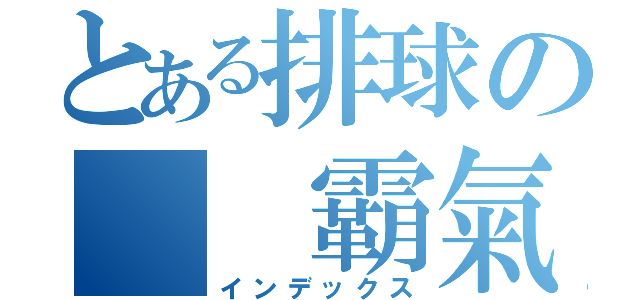 とある排球の  霸氣（インデックス）