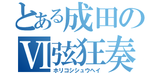 とある成田のⅥ弦狂奏（ホリコシシュウヘイ）