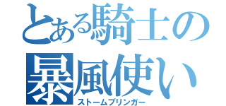 とある騎士の暴風使い（ストームブリンガー）