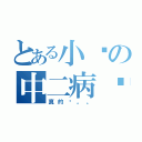 とある小咪の中二病晚期（真的么。。）