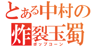 とある中村の炸裂玉蜀黍（ポップコーン）