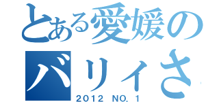 とある愛媛のバリィさん（２０１２ ＮＯ．１）