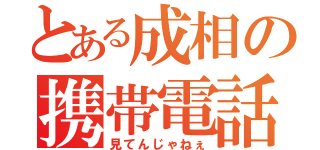 とある成相の携帯電話（見てんじゃねぇ）