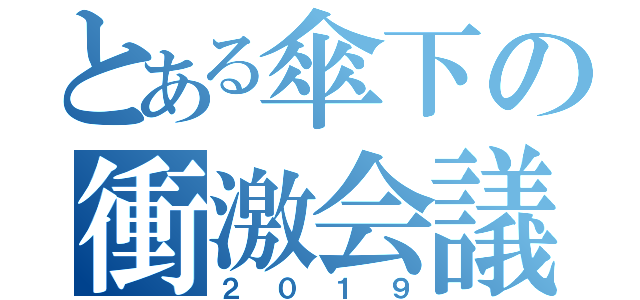 とある傘下の衝激会議（２０１９）