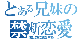 とある兄妹の禁断恋愛（僕は妹に恋をする）