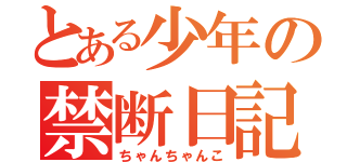 とある少年の禁断日記（ちゃんちゃんこ）