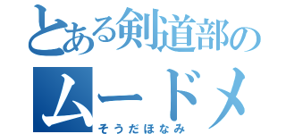 とある剣道部のムードメーカー（そうだほなみ）