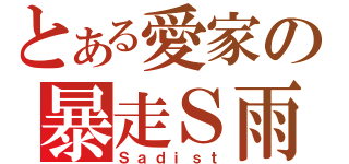 とある愛家の暴走Ｓ雨（Ｓａｄｉｓｔ）