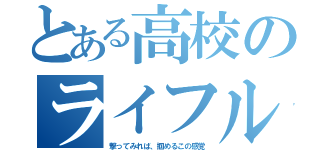 とある高校のライフル部（撃ってみれば、掴めるこの感覚）