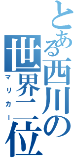 とある西川の世界二位（マリカー）