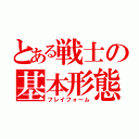 とある戦士の基本形態（フレイフォーム）