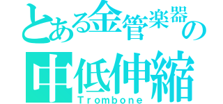 とある金管楽器の中低伸縮（Ｔｒｏｍｂｏｎｅ）