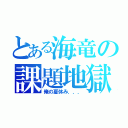 とある海竜の課題地獄（俺の夏休み．．．）