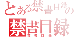 とある禁書目録の禁書目録（禁書目録）