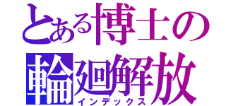 とある博士の輪廻解放（インデックス）