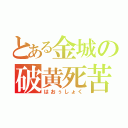 とある金城の破黄死苦（はおぅしょく）