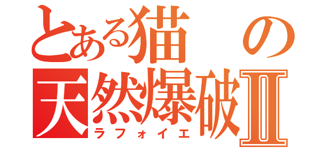 とある猫の天然爆破Ⅱ（ラフォイエ）