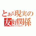 とある現実の友好関係（ゆうこうかんけい）