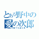 とある野中の愛の次郎（靴下を盗む男）