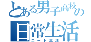 とある男子高校生の日常生活（ニート生活）