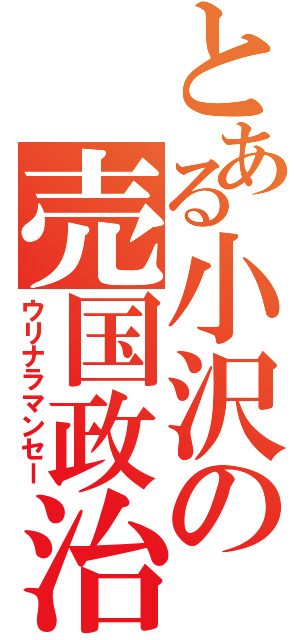 とある小沢の売国政治（ウリナラマンセー）