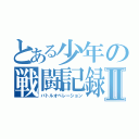 とある少年の戦闘記録Ⅱ（バトルオペレーション）