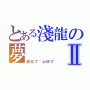 とある淺龍の夢Ⅱ（愛走了＾心碎了）