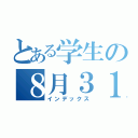 とある学生の８月３１日（インデックス）