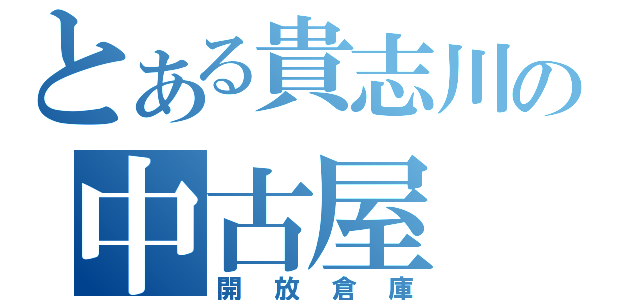 とある貴志川の中古屋（開放倉庫）