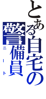 とある自宅の警備員（ニート）