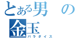 とある男の金玉（パラダイス）