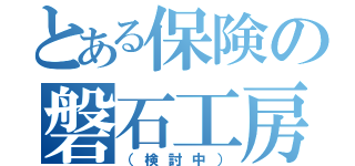 とある保険の磐石工房（（検討中））