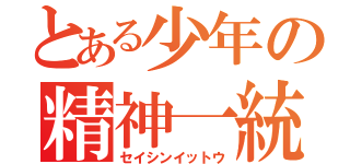 とある少年の精神一統（セイシンイットウ）