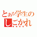 とある学生のしごかれ日記（実務実習）