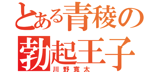 とある青稜の勃起王子（川野寛太 ）