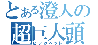 とある澄人の超巨大頭（ビックヘット）