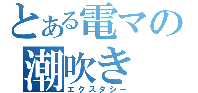 とある電マの潮吹き（エクスタシー）