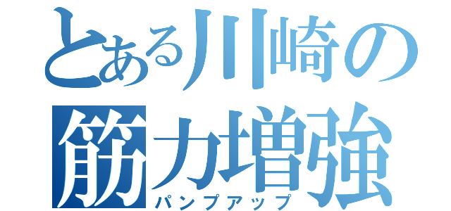 とある川崎の筋力増強（パンプアップ）