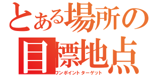 とある場所の目標地点（ワンポイントターゲット）