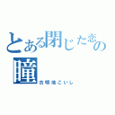 とある閉じた恋の瞳（古明地こいし）