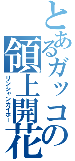 とあるガッコの領上開花（リンシャンカイホー）