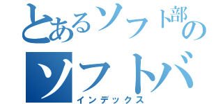 とあるソフト部のソフトバカ（インデックス）