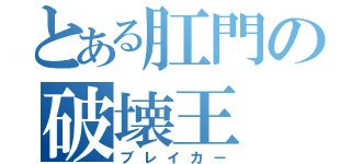 とある肛門の破壊王（ブレイカー）