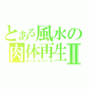 とある風水の肉体再生Ⅱ（オートリバース）