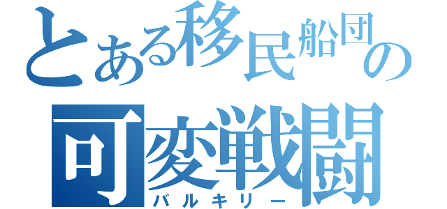 とある移民船団の可変戦闘機（バルキリー）