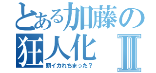 とある加藤の狂人化Ⅱ（頭イカれちまった？）