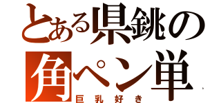 とある県銚の角ペン単板（巨乳好き）