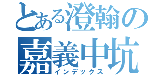 とある澄翰の嘉義中坑（インデックス）